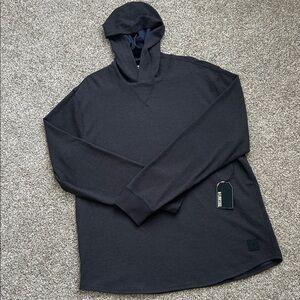 Linksoul Men's Avalon Waffle Black Hoodie, XL